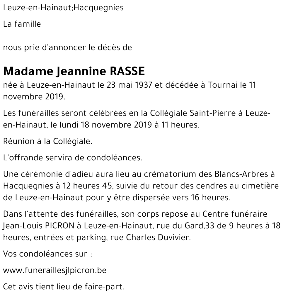 Jeannine RASSE