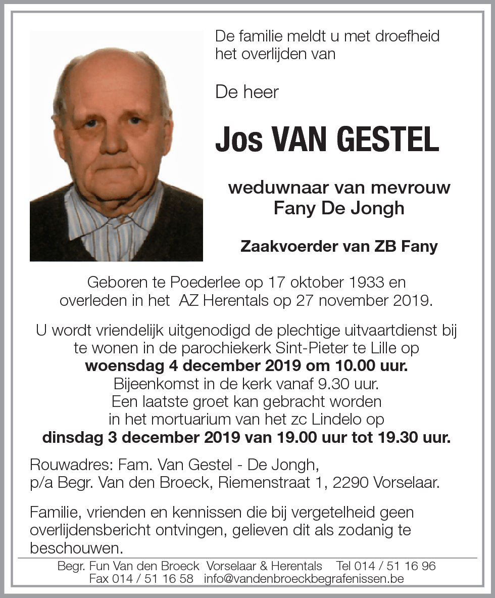 Jos Van Gestel