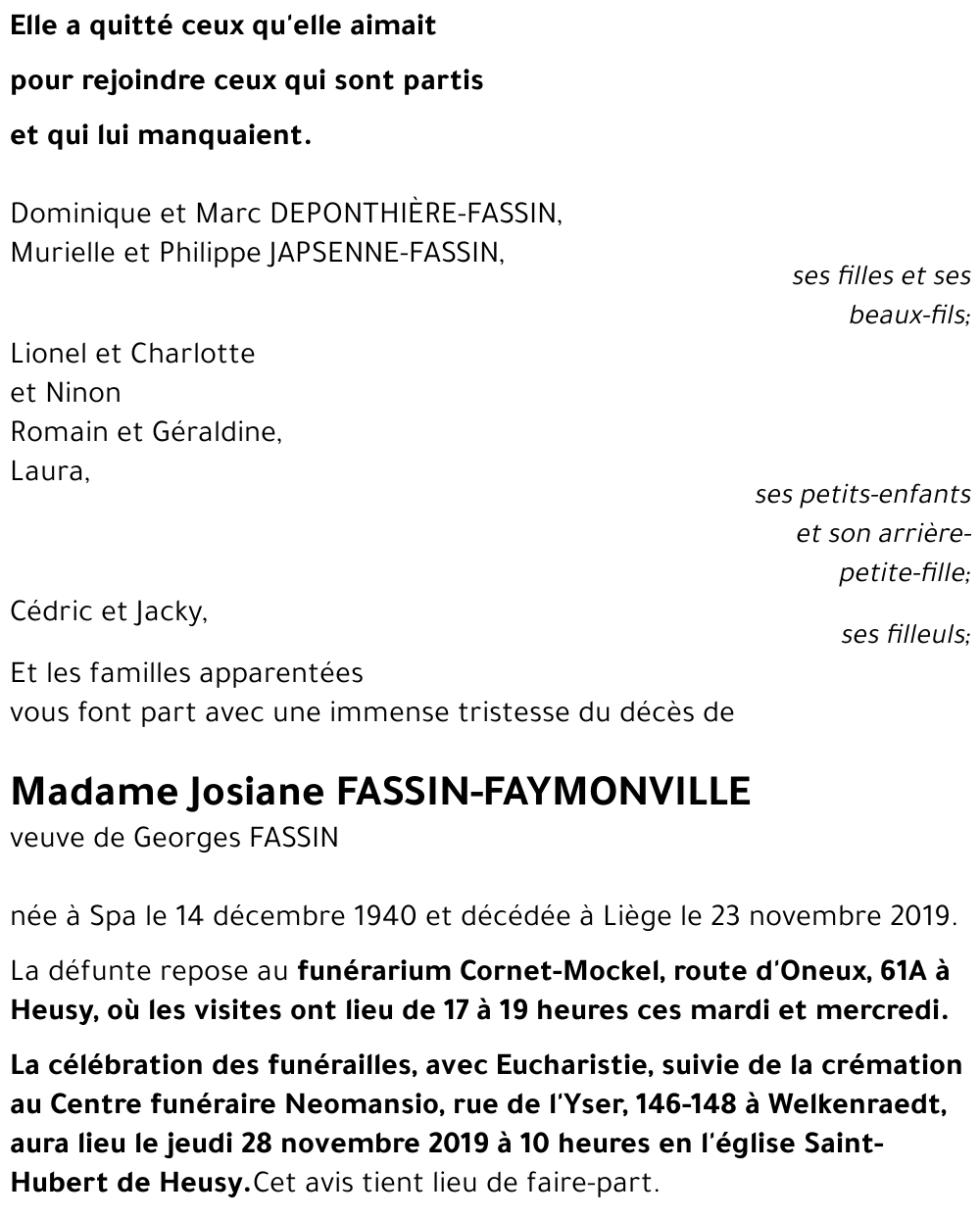 Josiane FAYMONVILLE