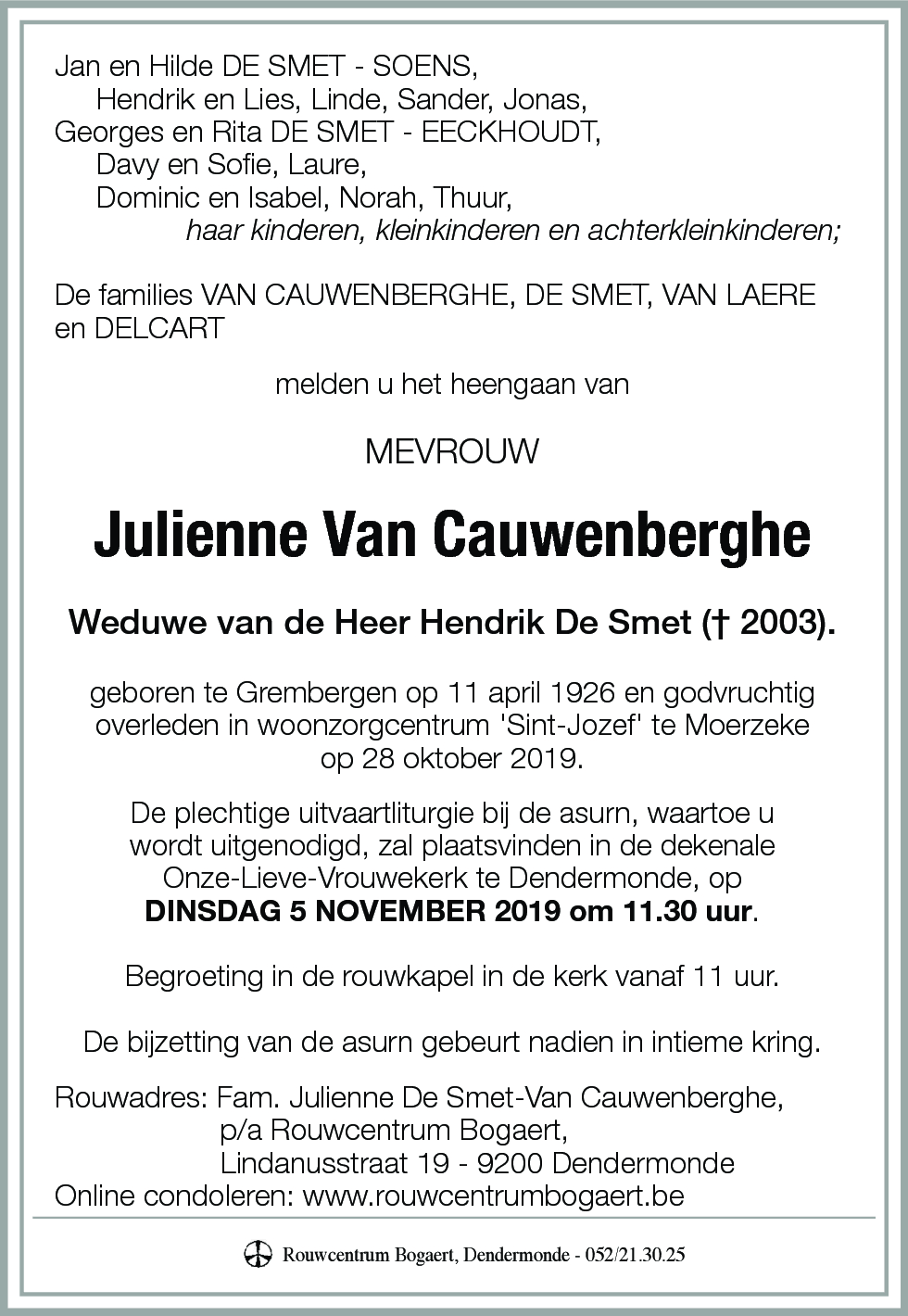 Julienne Van Cauwenberghe