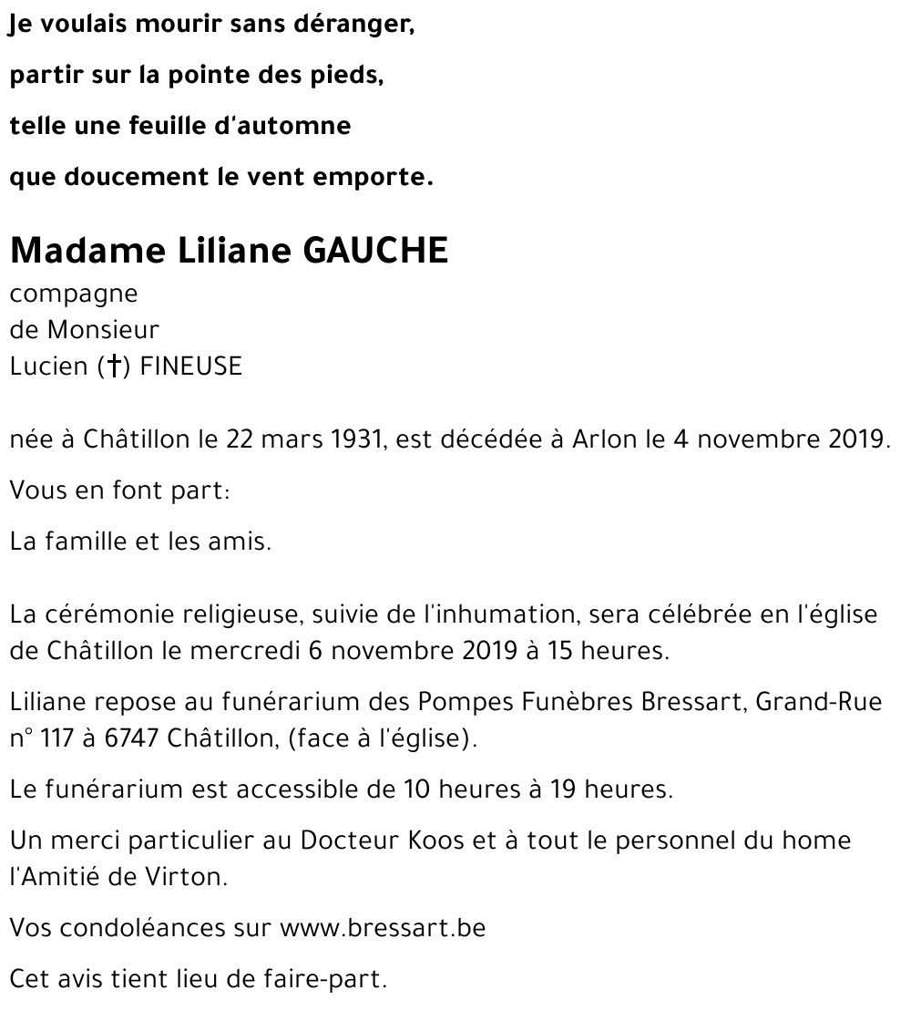 Liliane GAUCHE 