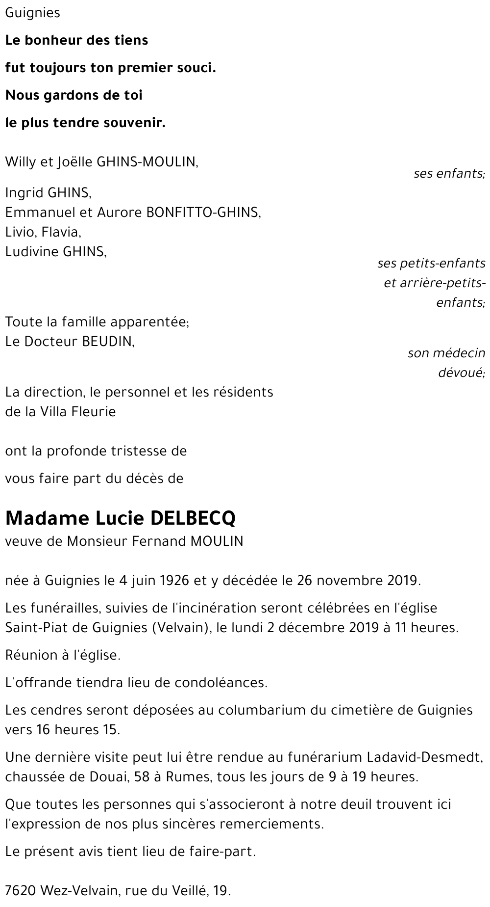 Lucie DELBECQ