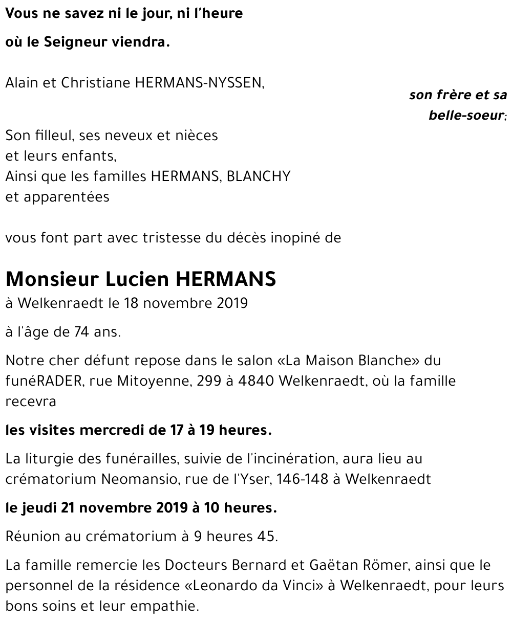 Lucien HERMANS