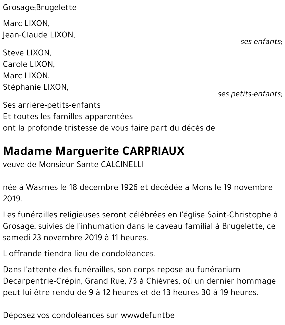 Marguerite CARPRIAUX