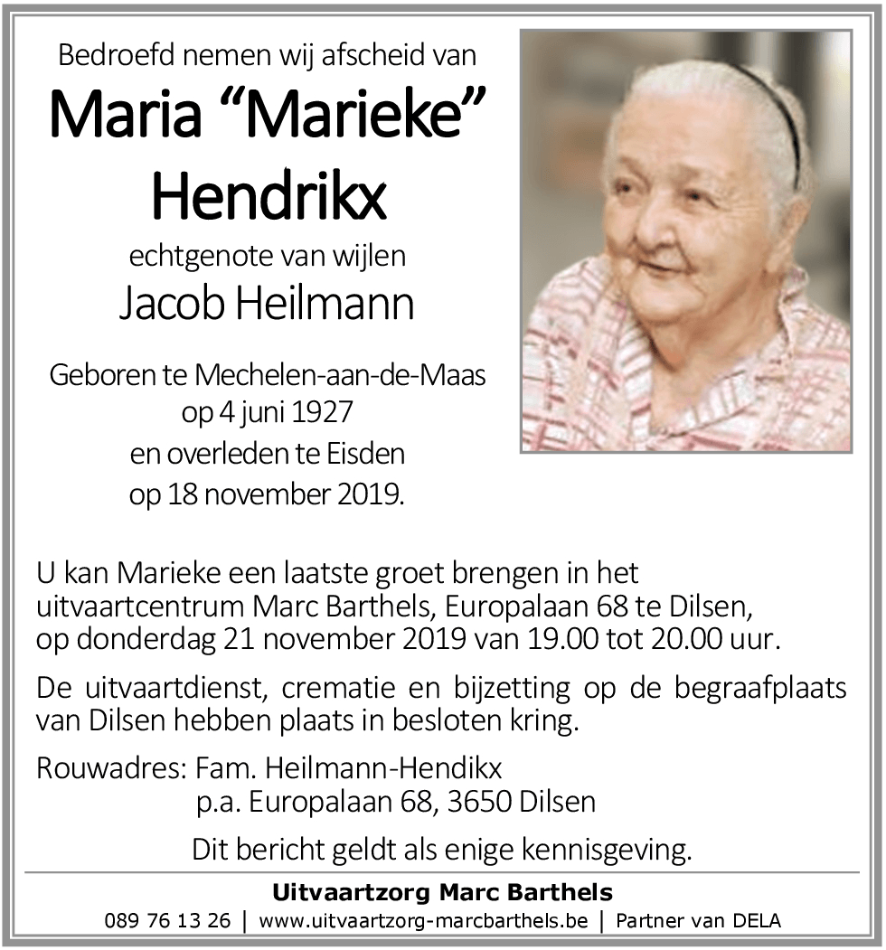 Maria Hendrikx