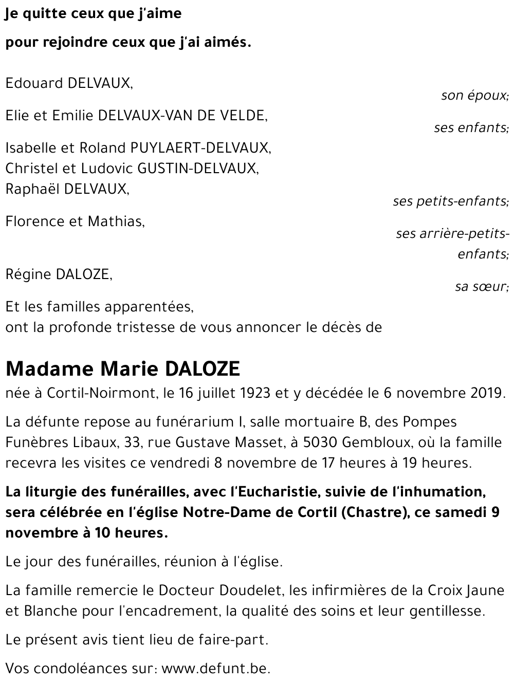 Marie DALOZE