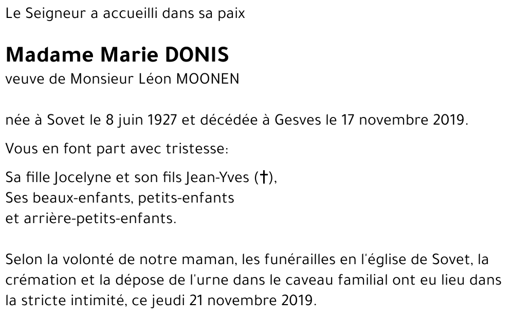 Marie DONIS