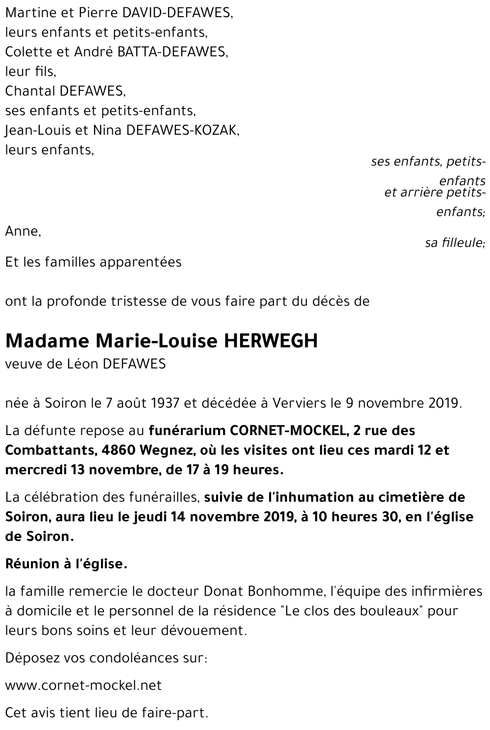 Marie-Louise HERWEGH