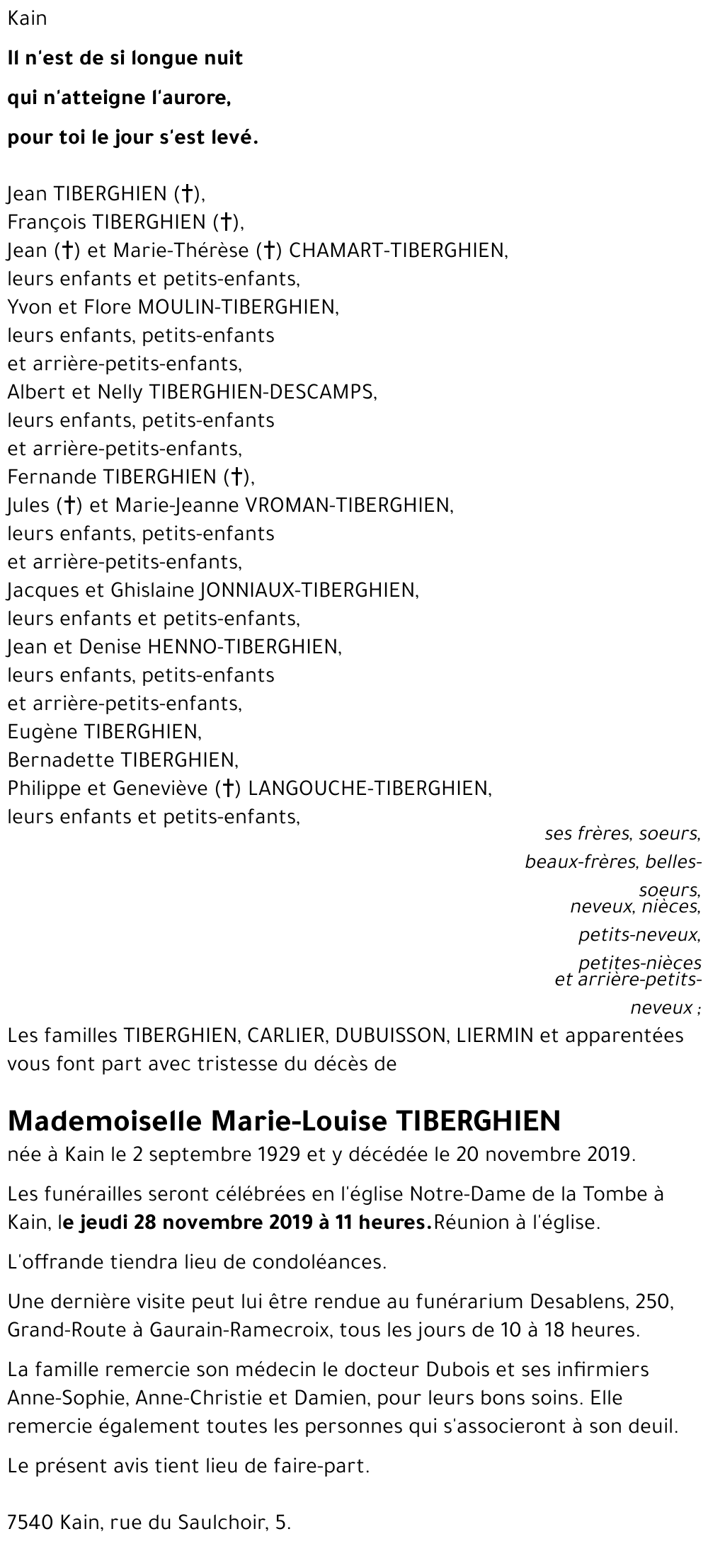 Marie-Louise TIBERGHIEN