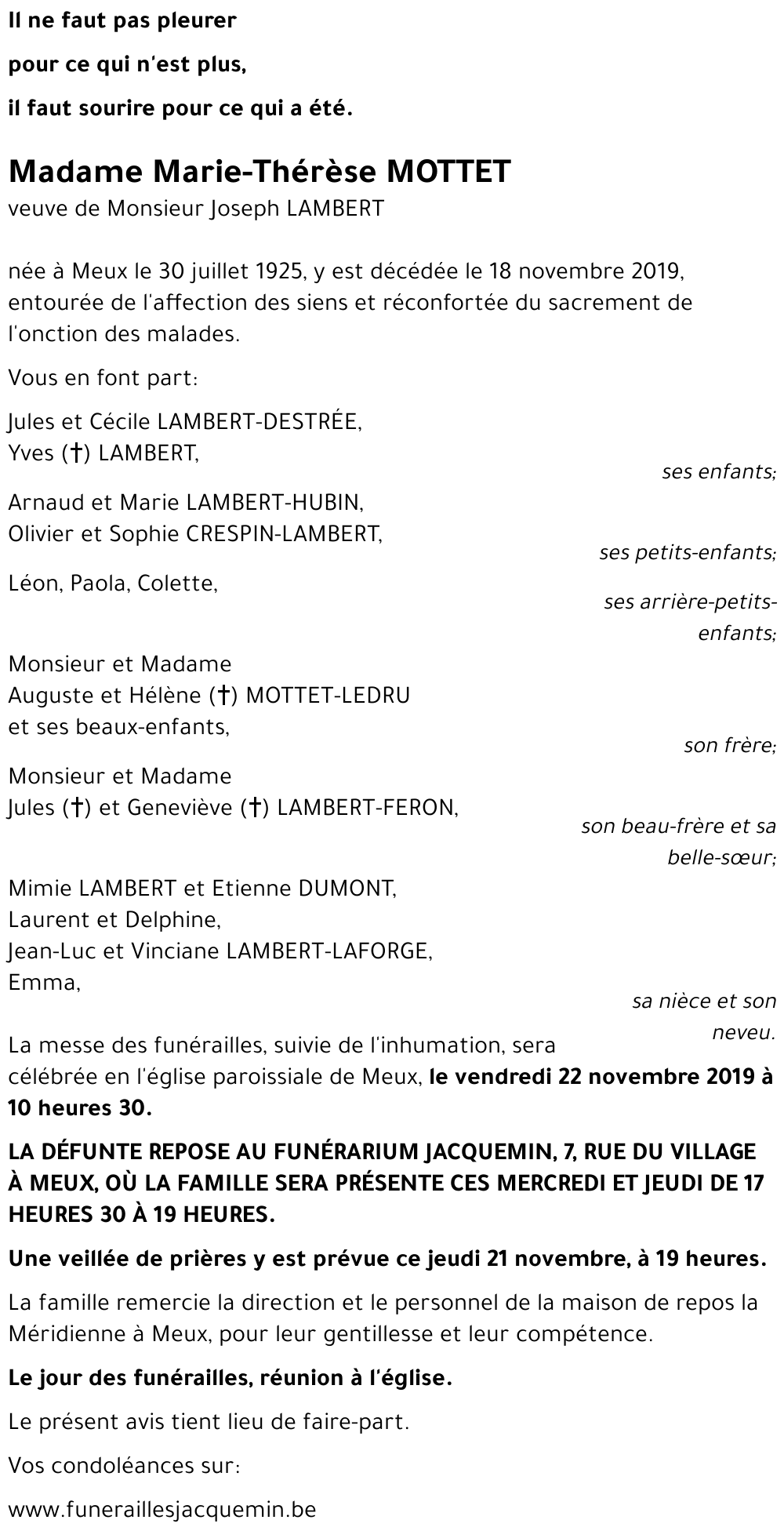 Marie-Thérèse MOTTET