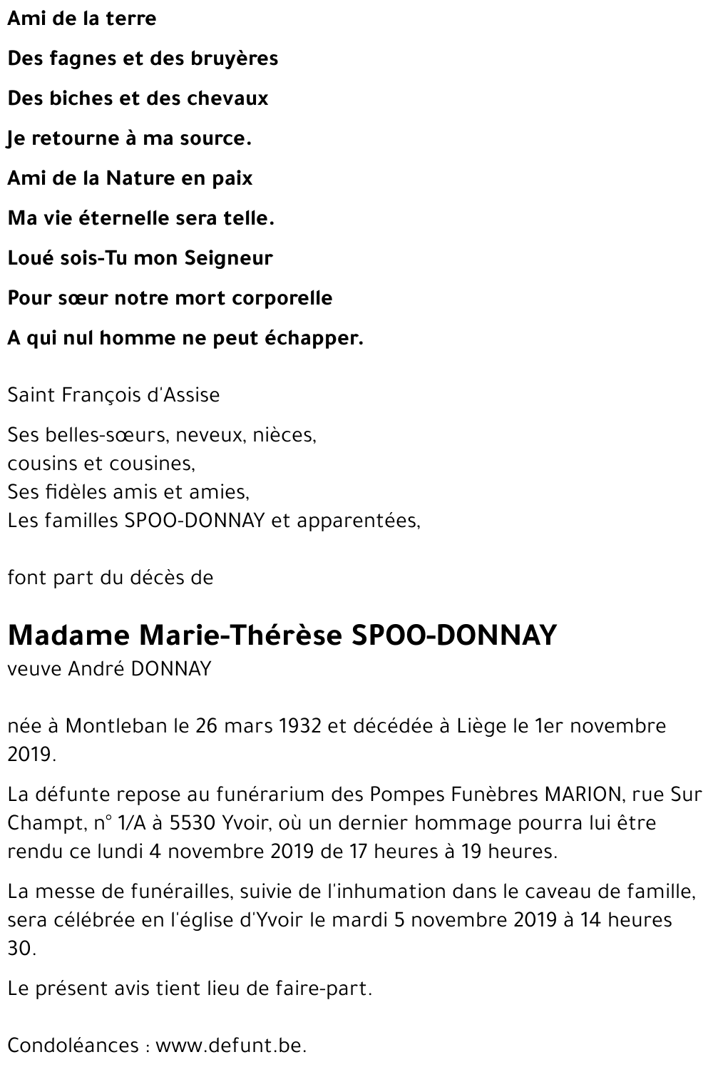 Marie-Thérèse SPOO