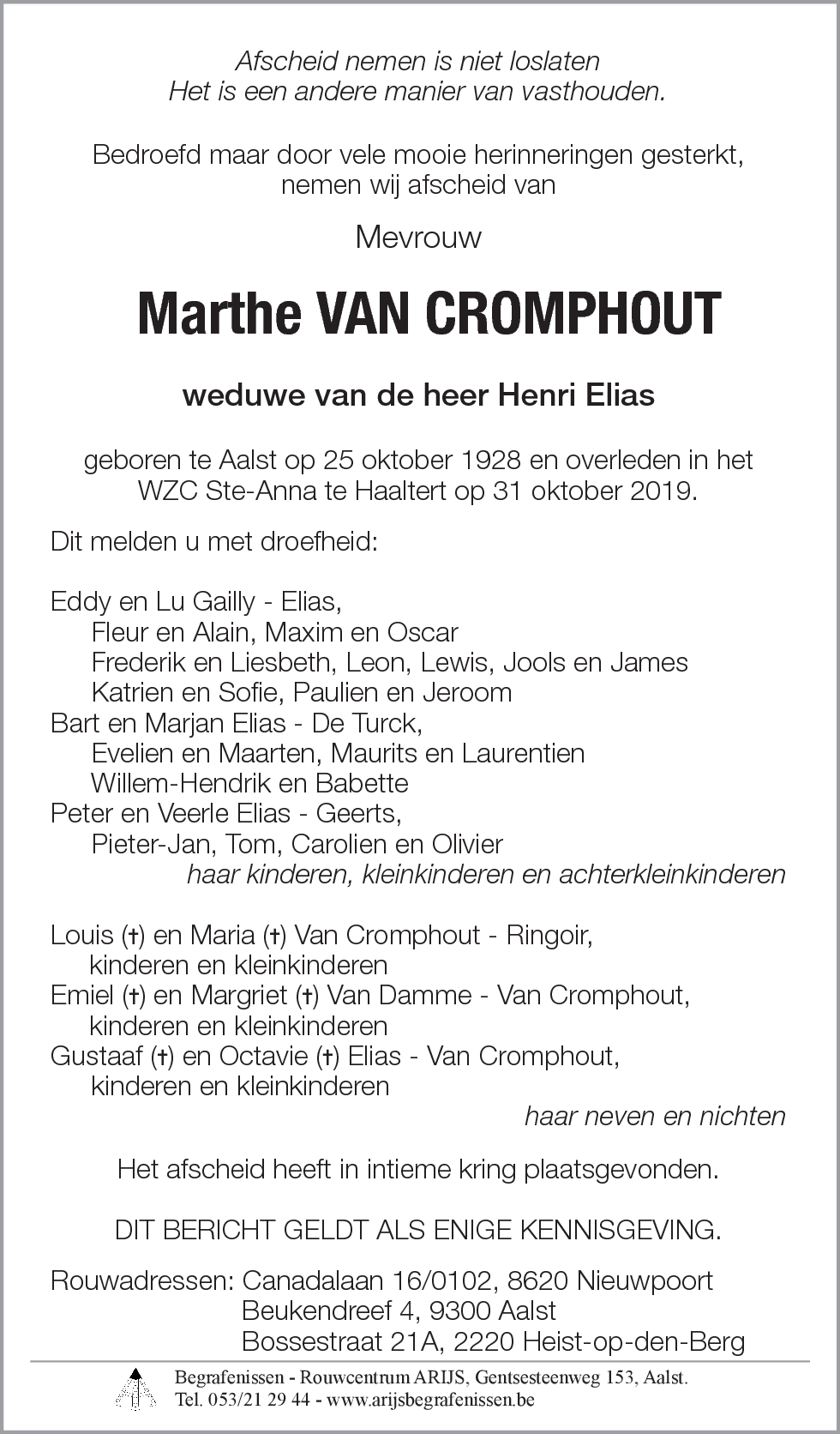 Marthe Van Cromphout