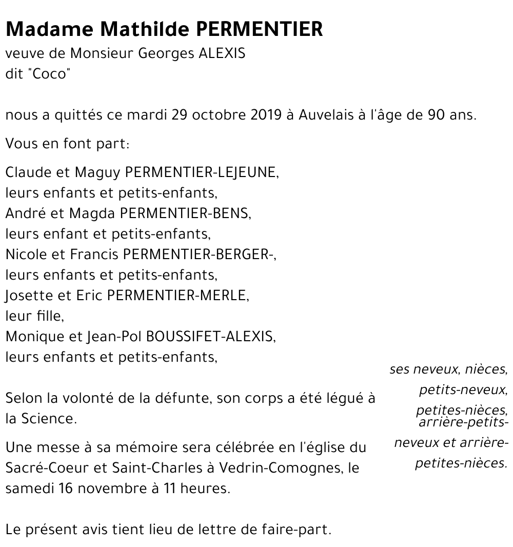 Mathilde PERMENTIER