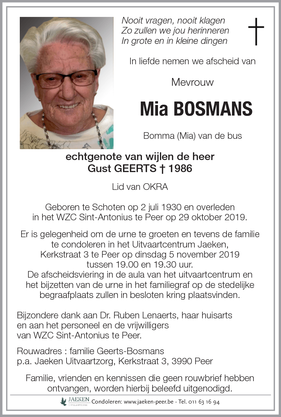 Mia BOSMANS