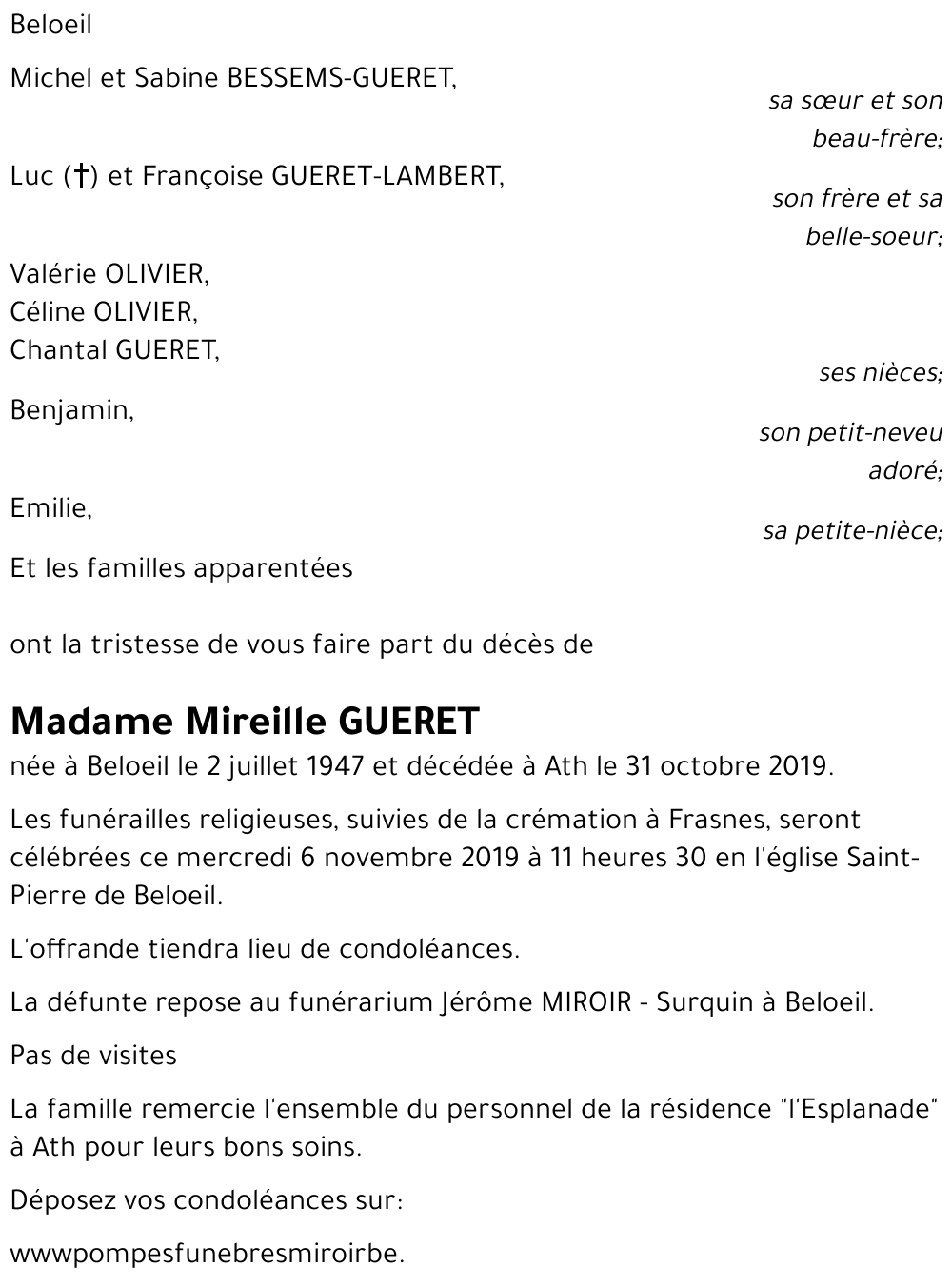 Mireille GUERET