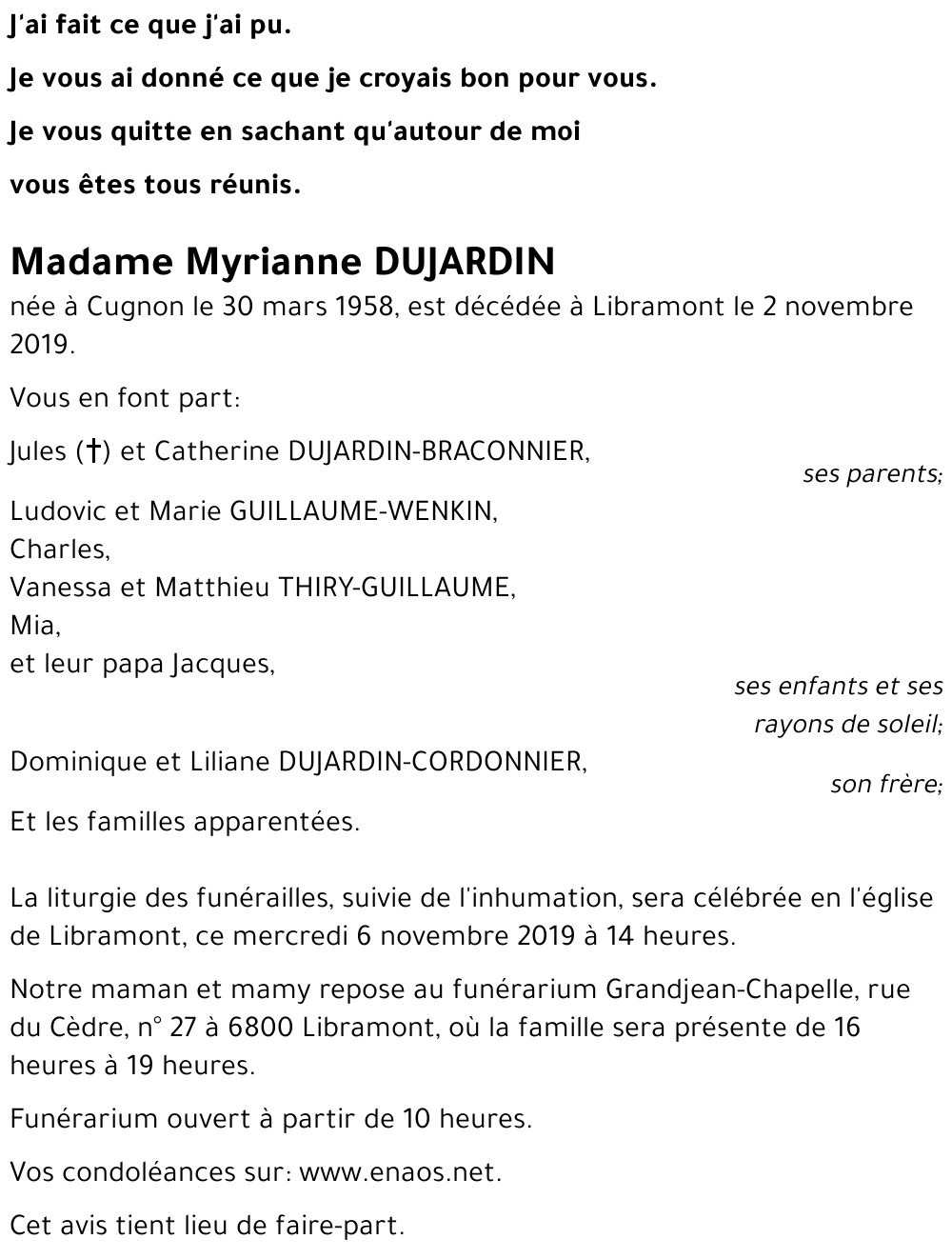 Myrianne DUJARDIN