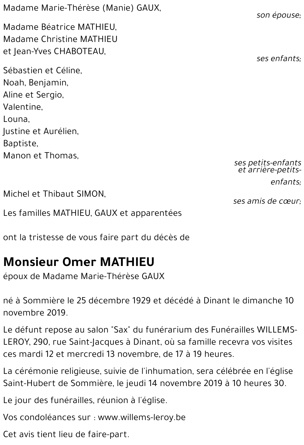 Omer MATHIEU