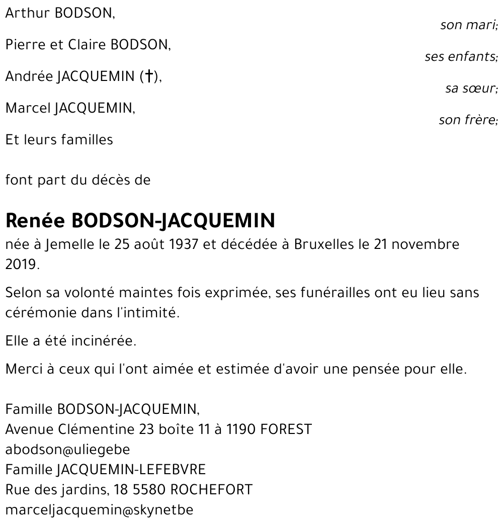 Renée BODSON-JACQUEMIN