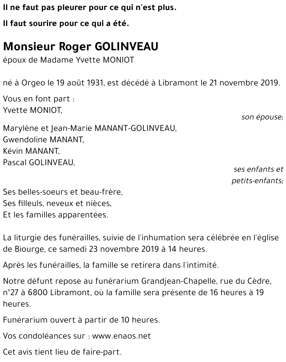 Roger GOLINVEAU