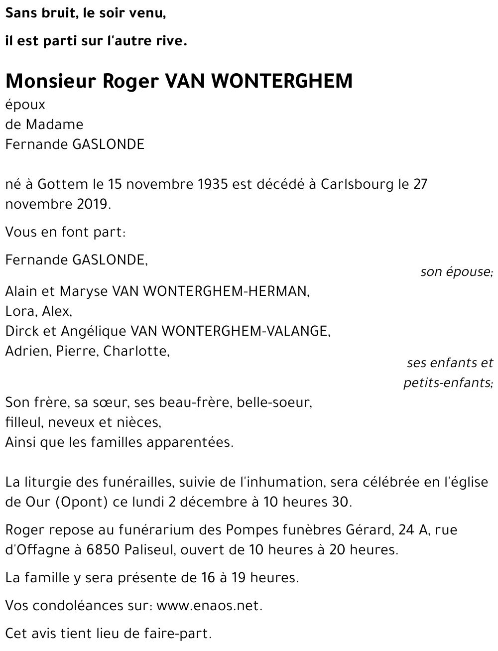 Roger VAN WONTERGHEM