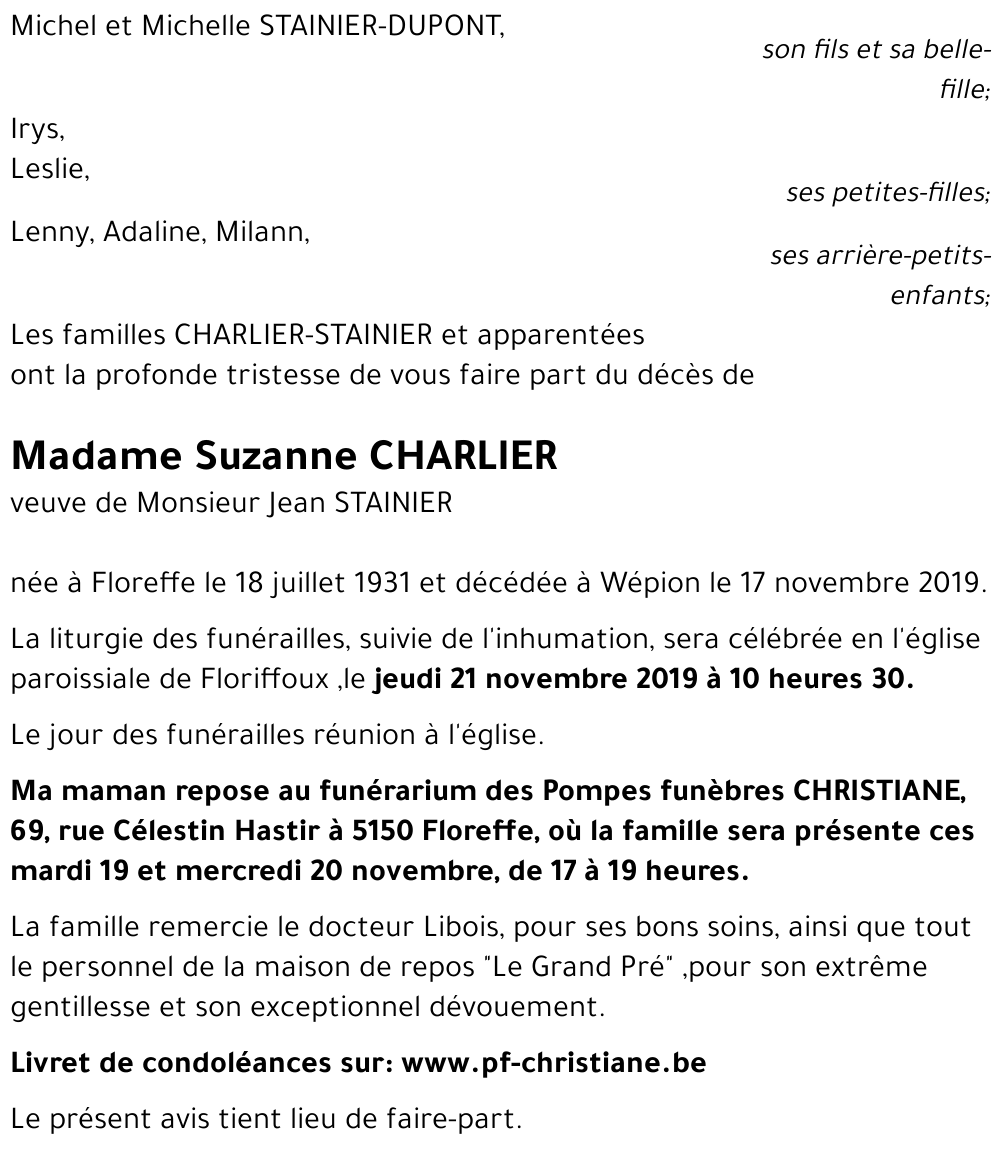 Syzanne CHARLIER