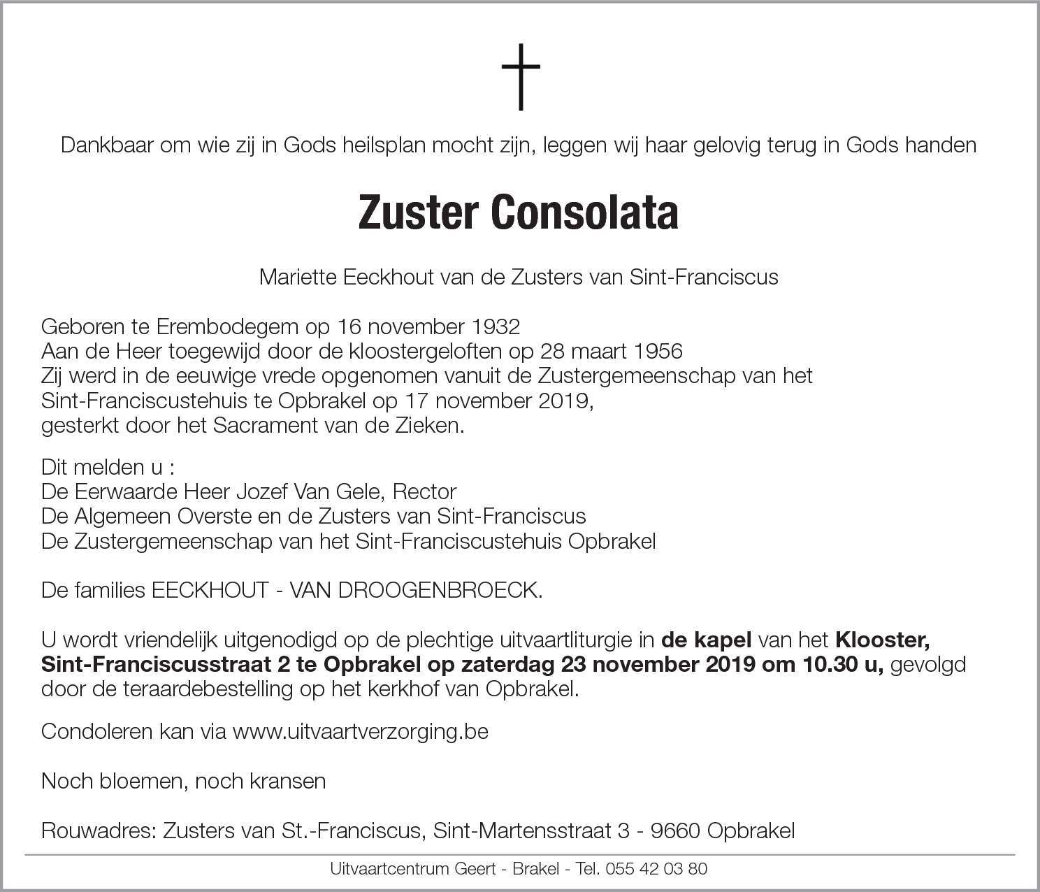 Zuster Consolata