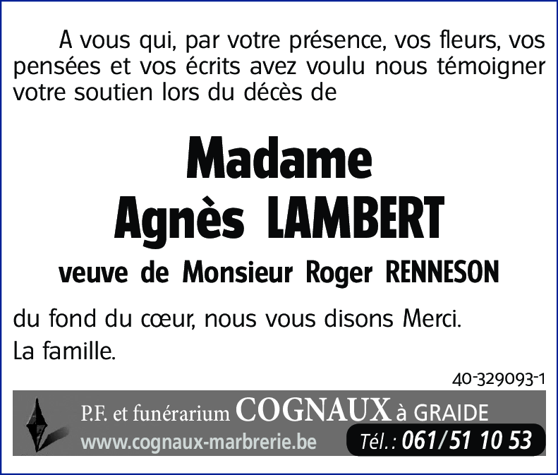 Agnès LAMBERT
