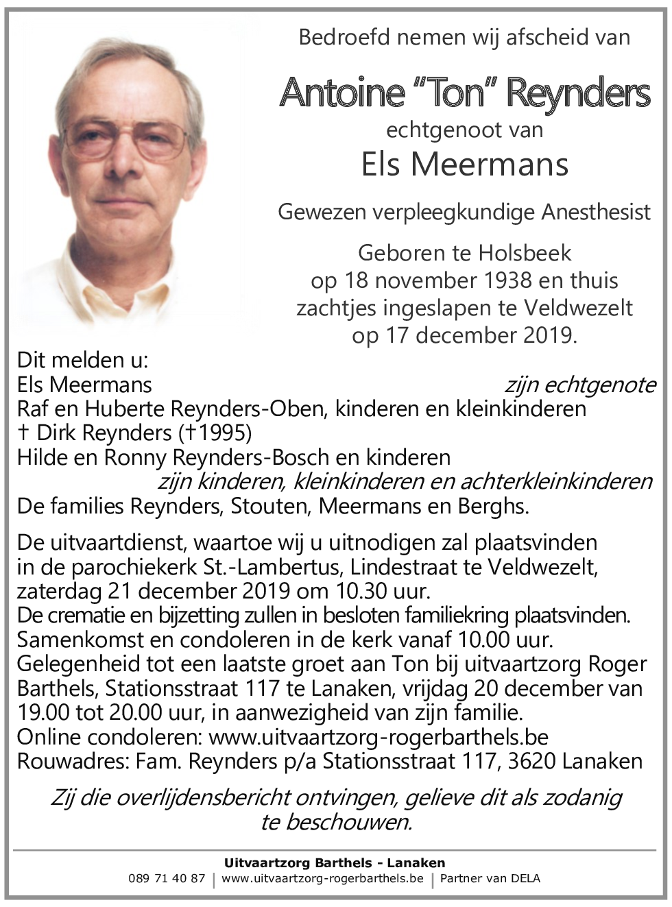 Antoine (Ton) Reynders