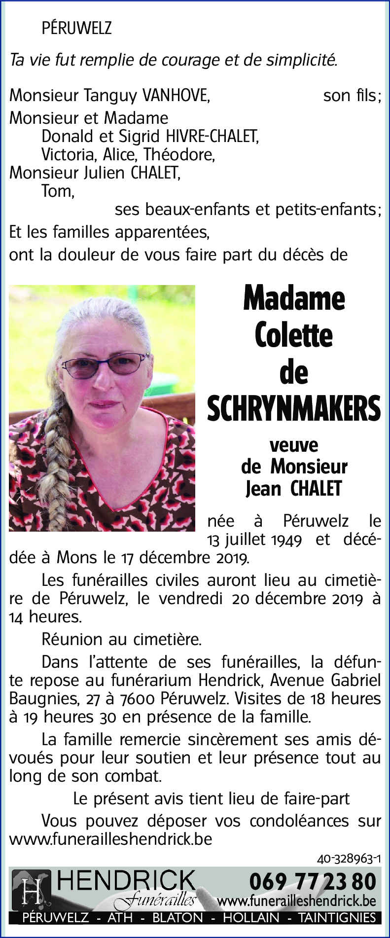 Colette de SCHRYNMAKERS