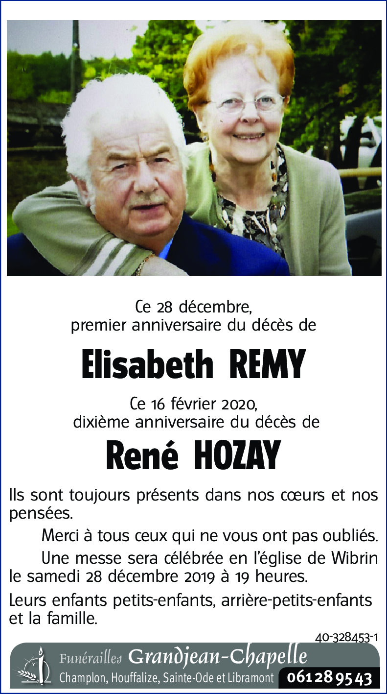 Elisabeth REMY René HOZAY