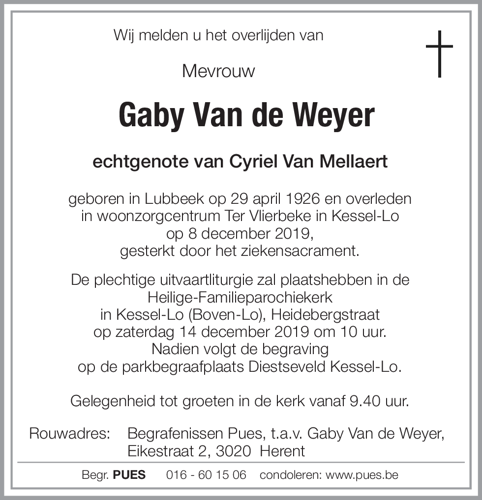 Gaby Van de Weyer