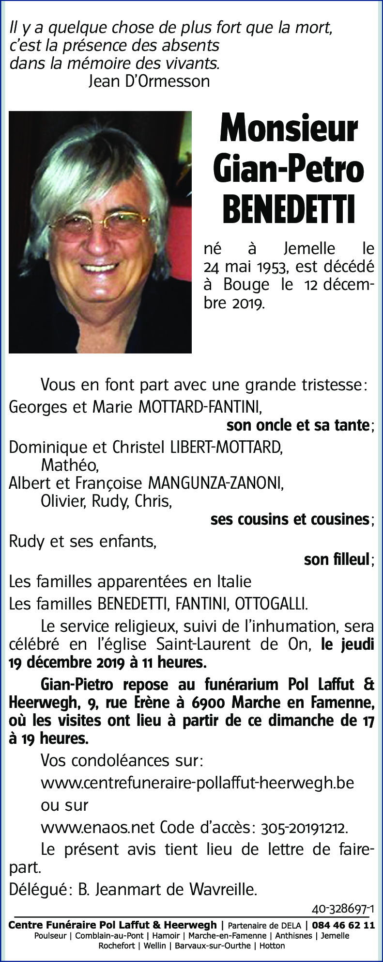 Gian-Petro BENEDETTI