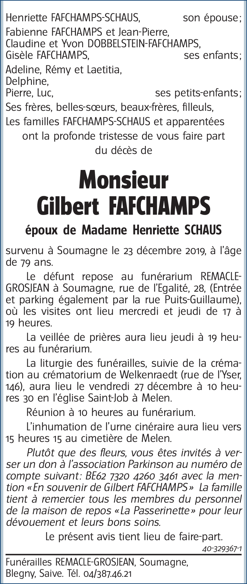 Gilbert FAFCHAMPS