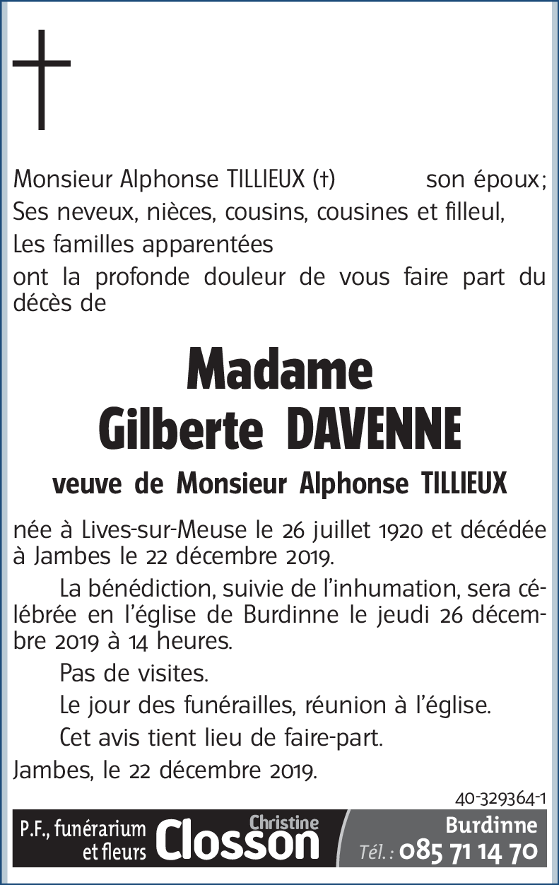 Gilberte DAVENNE