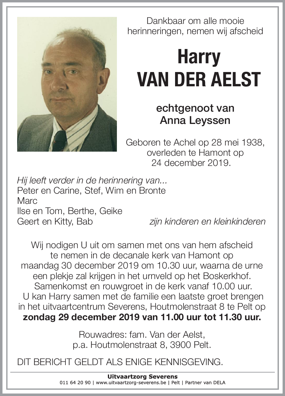 Harry Van der Aelst