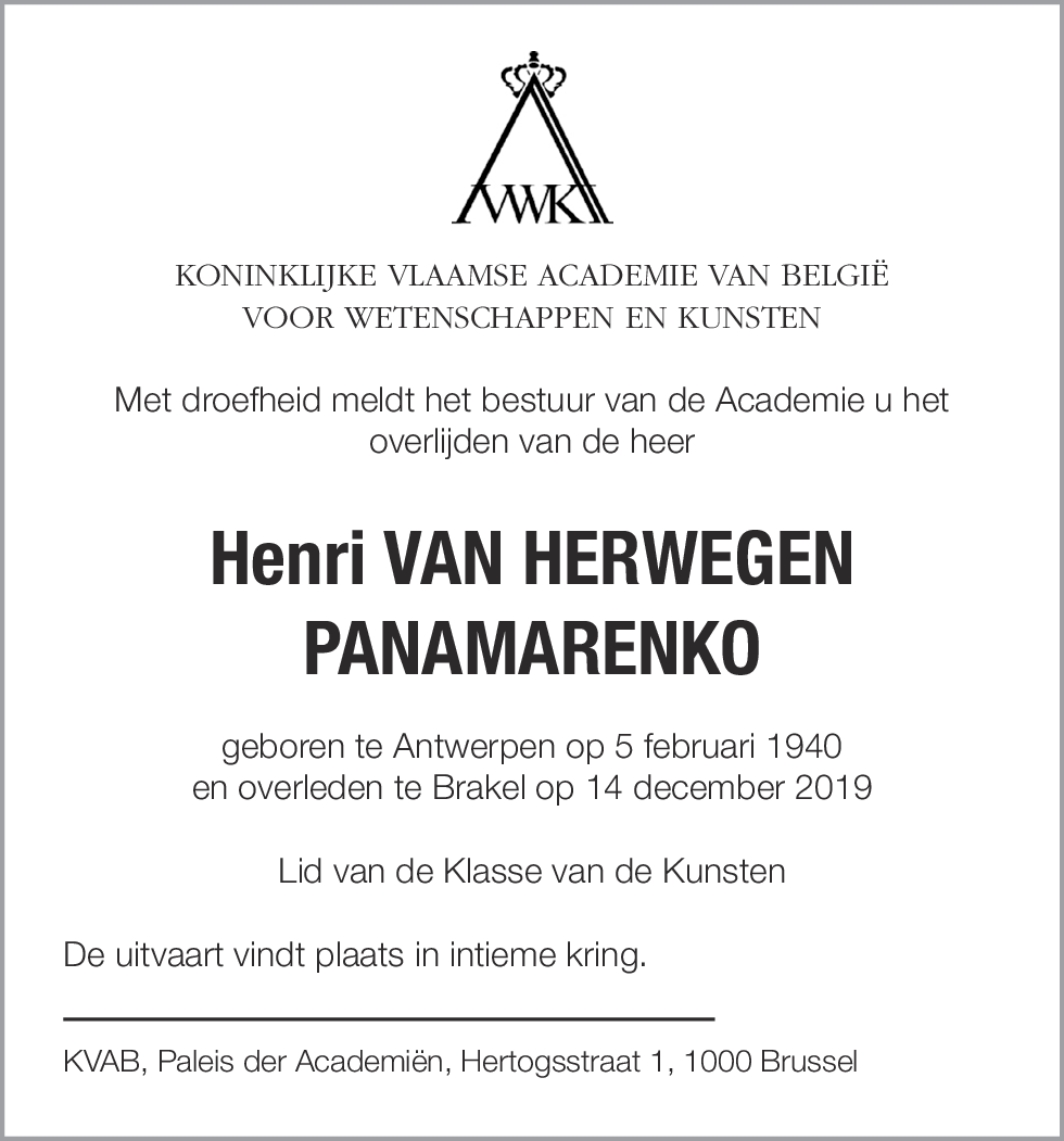 Henri Van Herwegen Panamarenko