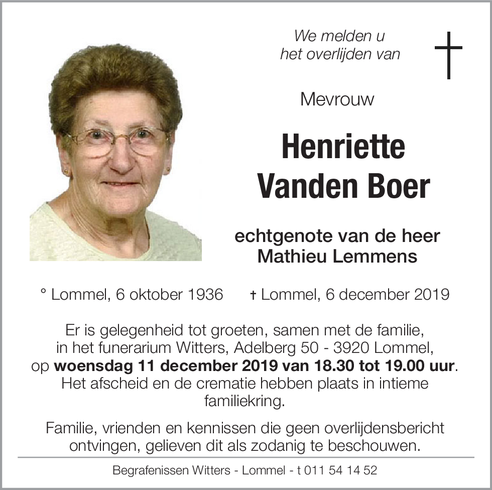 Henriette Vanden Boer
