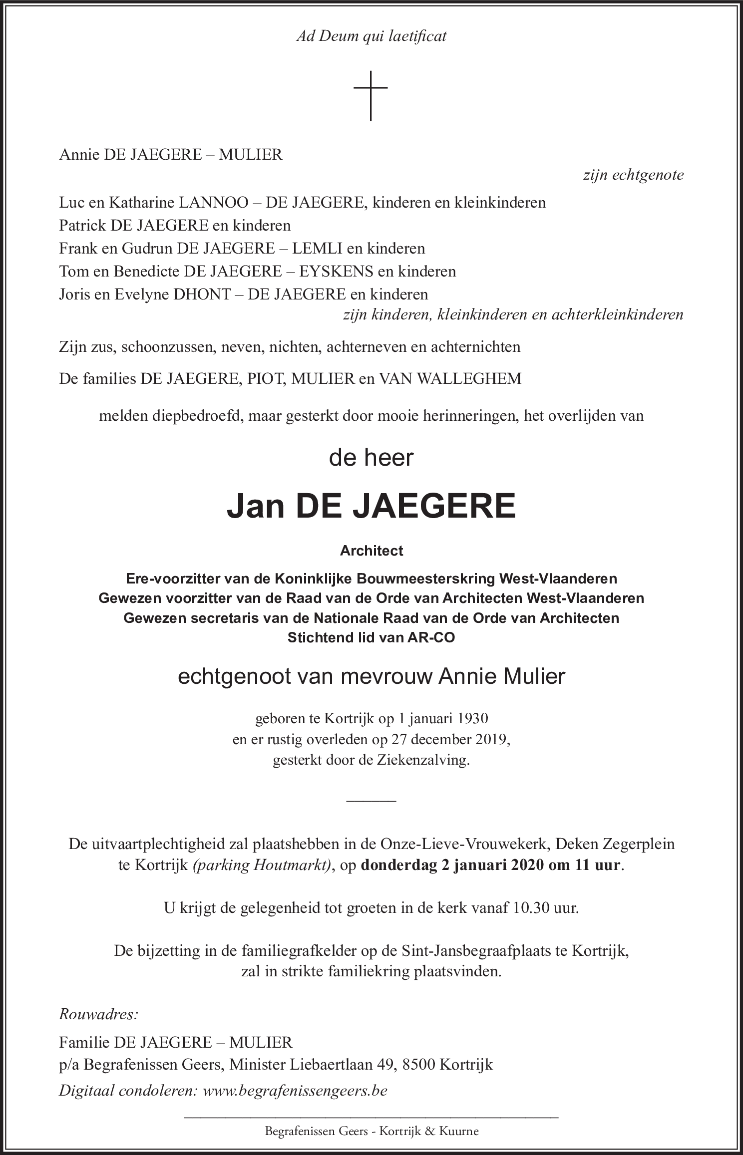 Jan De Jaegere