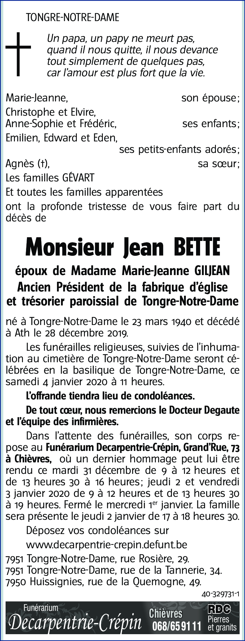 Jean BETTE