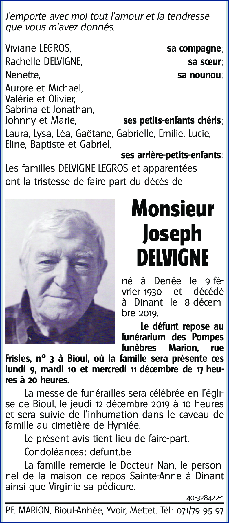 Joseph DELVIGNE