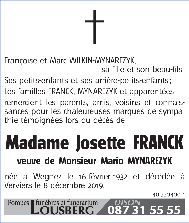 Josette FRANCK
