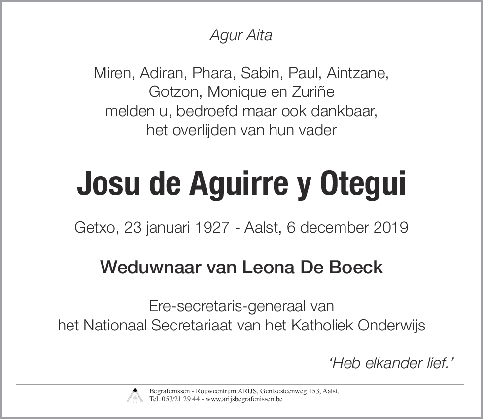 Josu de Aguirre y Otegui