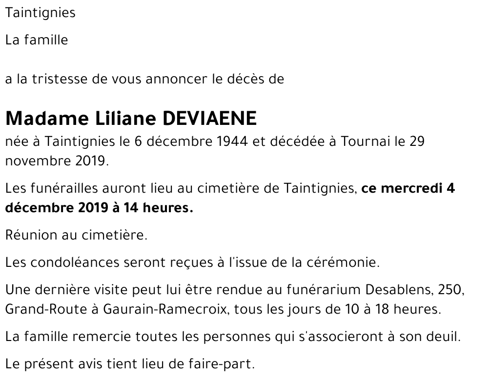 Liliane DEVIAENE