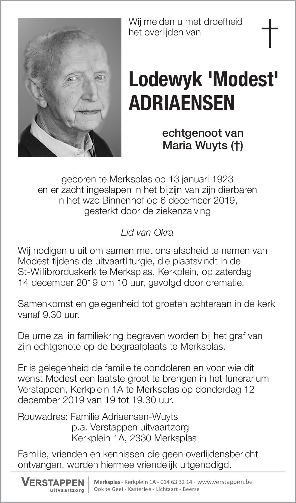 Lodewyk 'Modest' Adriaensen