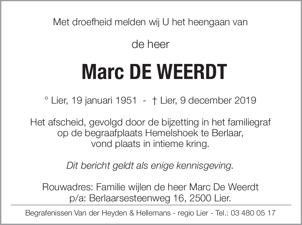 Marc De Weerdt
