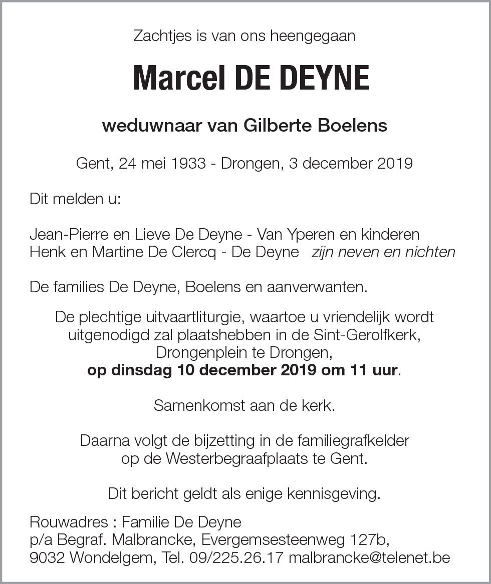 Marcel De Deyne