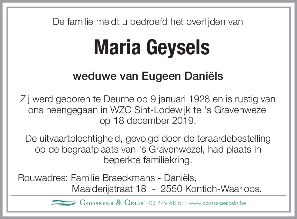 Maria Geysels