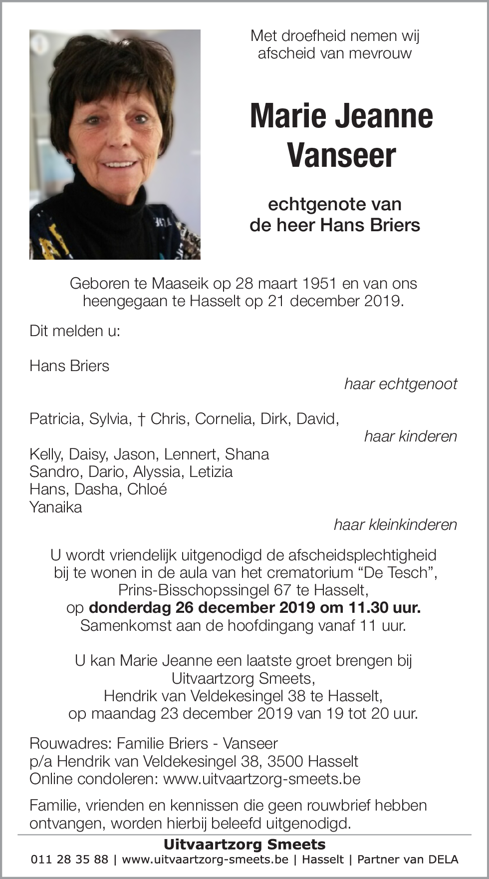 Marie Jeanne Vanseer