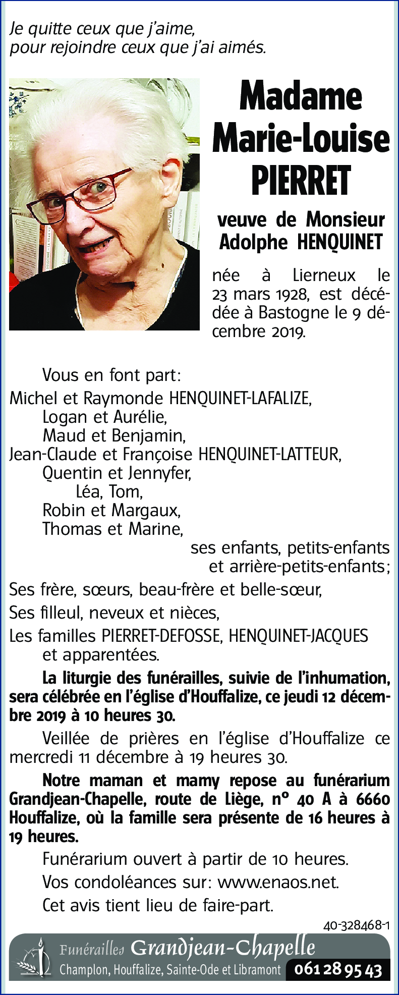 Marie-Louise PIERRET