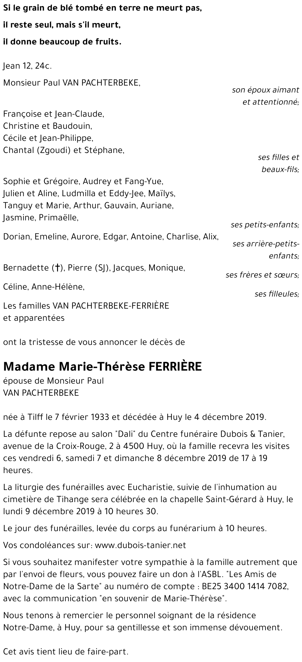 Marie-Thérèse FERRIÈRE